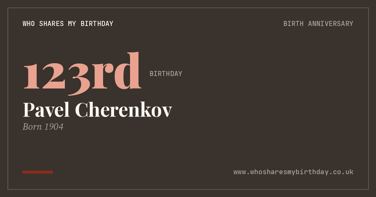 Pavel Cherenkov