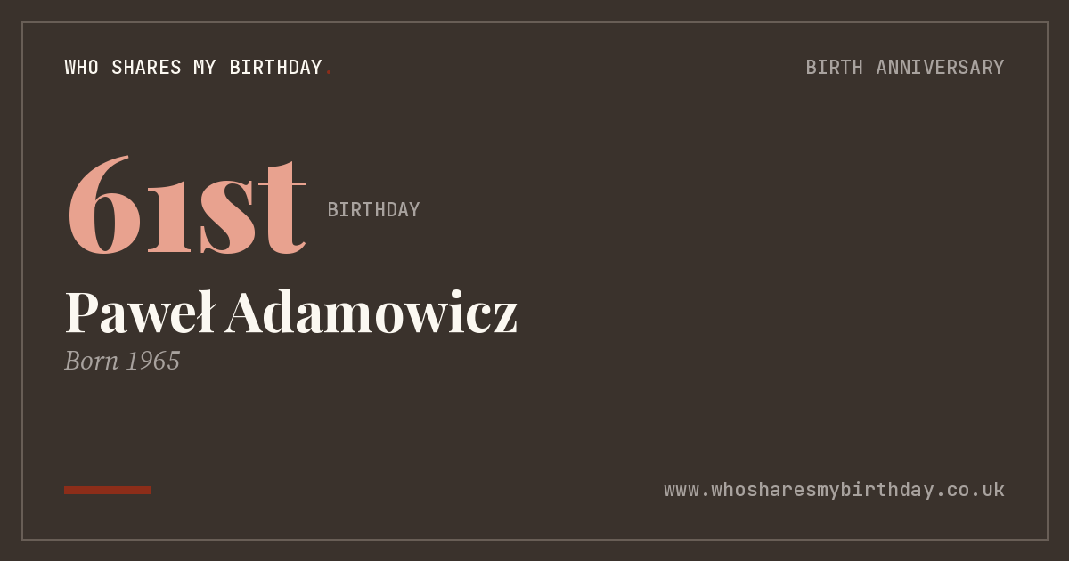 Paweł Adamowicz