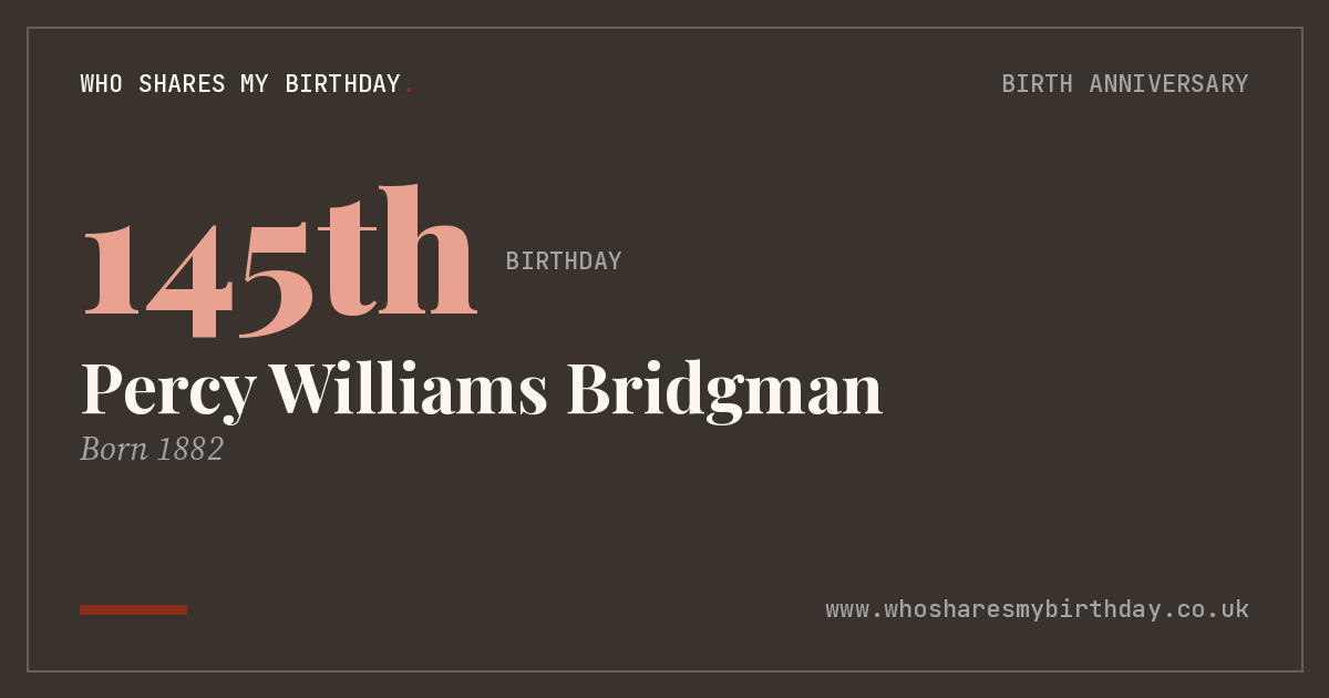 Percy Williams Bridgman