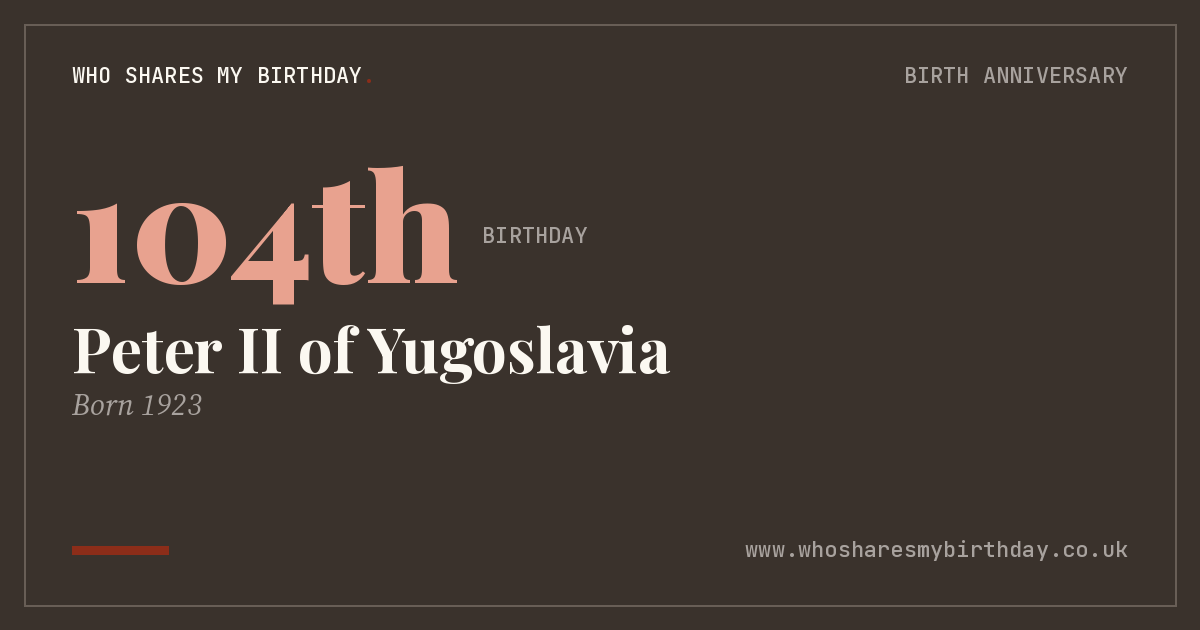 Peter II of Yugoslavia