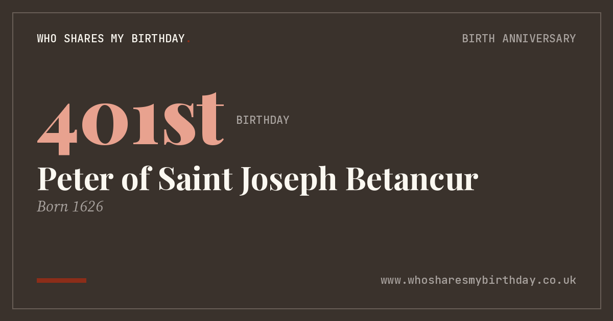 Peter of Saint Joseph Betancur
