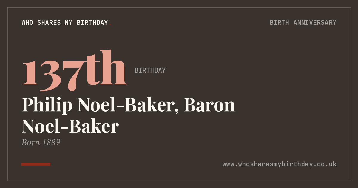 Philip Noel-Baker, Baron Noel-Baker