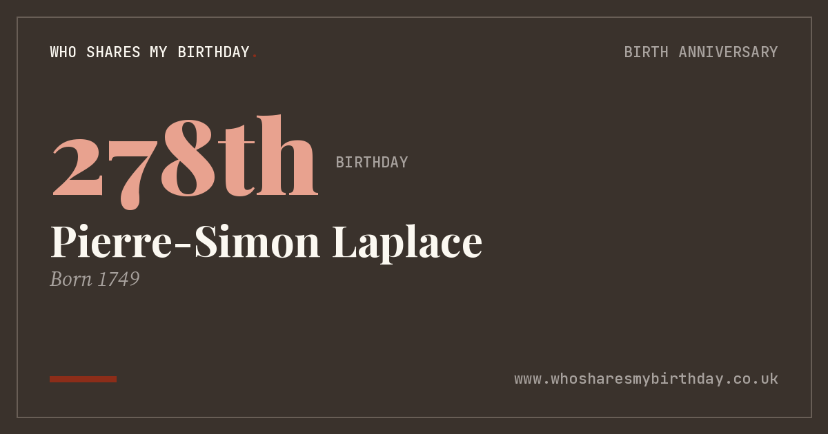 Pierre-Simon Laplace