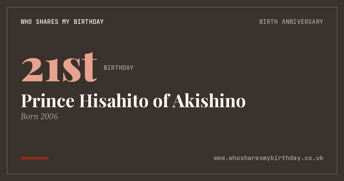 Prince Hisahito of Akishino