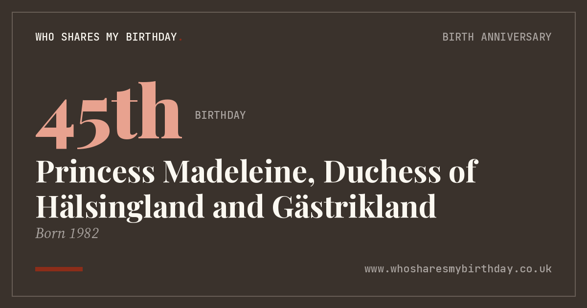 Princess Madeleine, Duchess of Hälsingland and Gästrikland