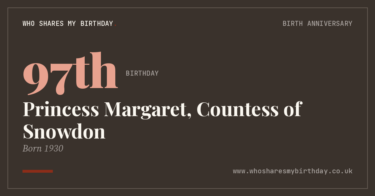 Princess Margaret, Countess of Snowdon
