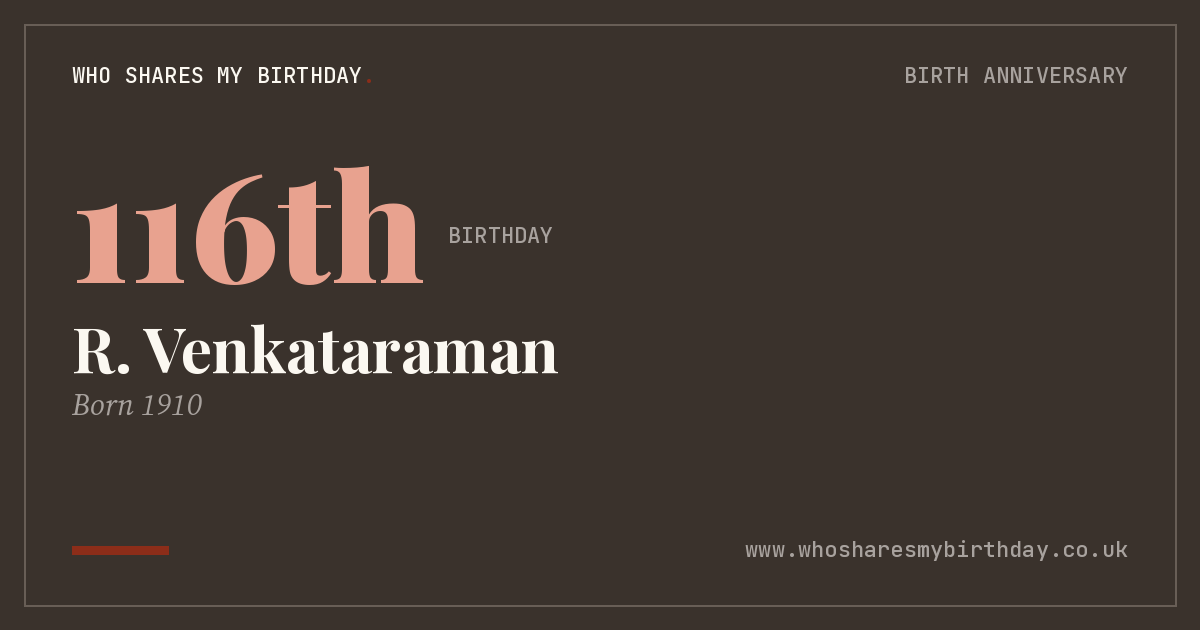 R. Venkataraman