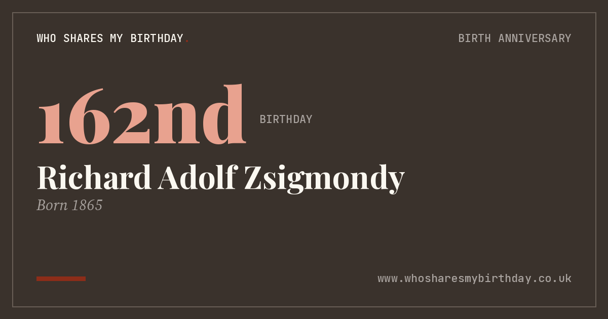 Richard Adolf Zsigmondy