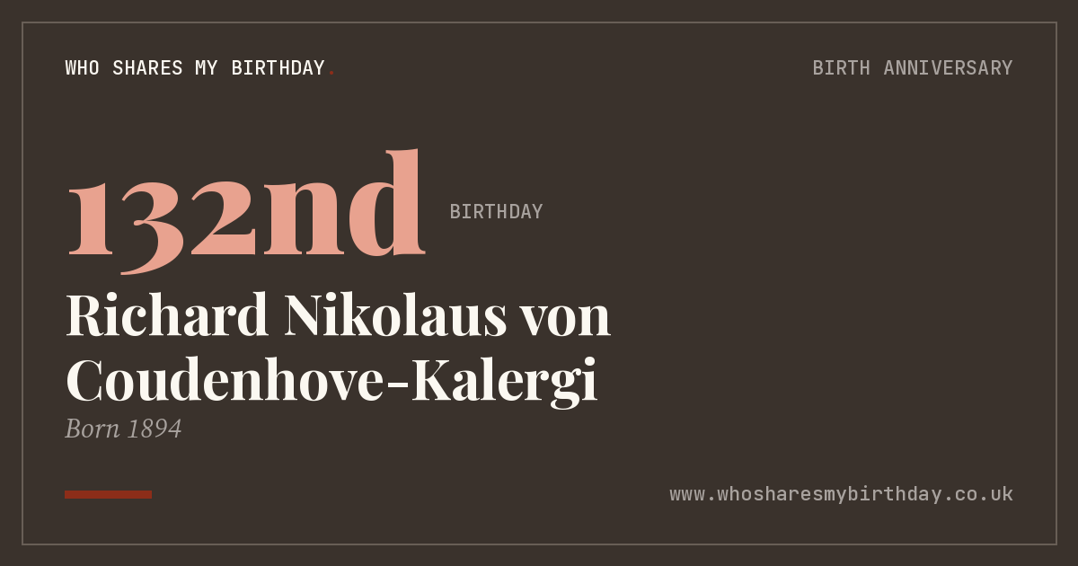 Richard Nikolaus von Coudenhove-Kalergi
