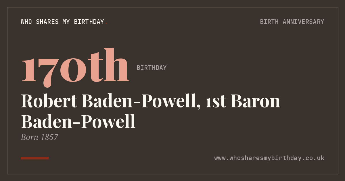 Robert Baden-Powell, 1st Baron Baden-Powell