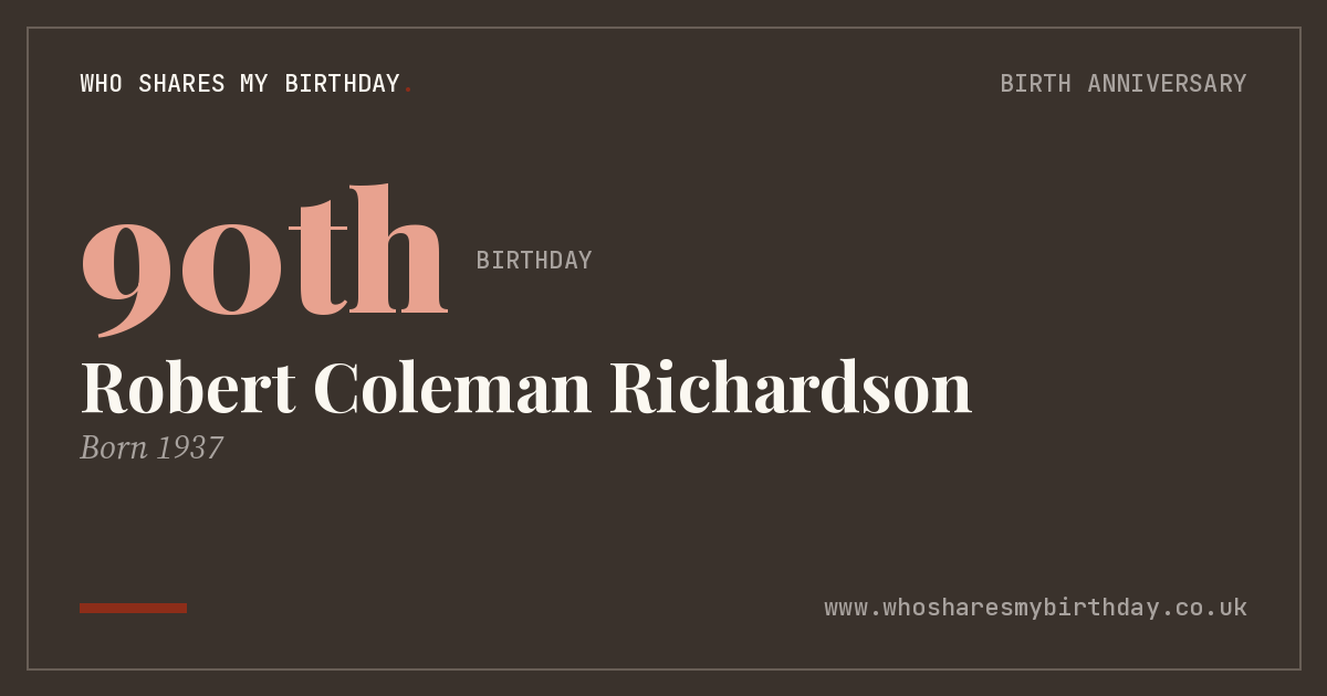 Robert Coleman Richardson