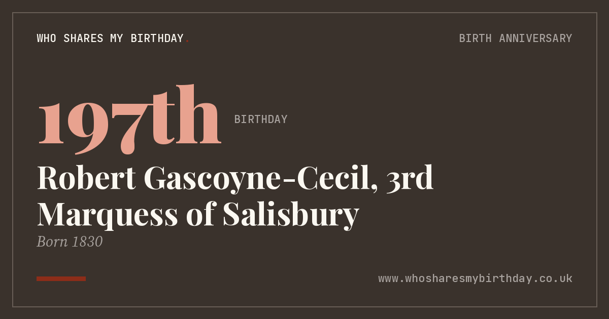 Robert Gascoyne-Cecil, 3rd Marquess of Salisbury