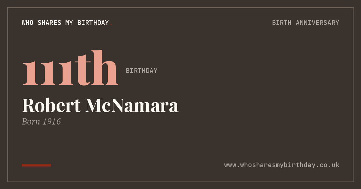 Robert McNamara