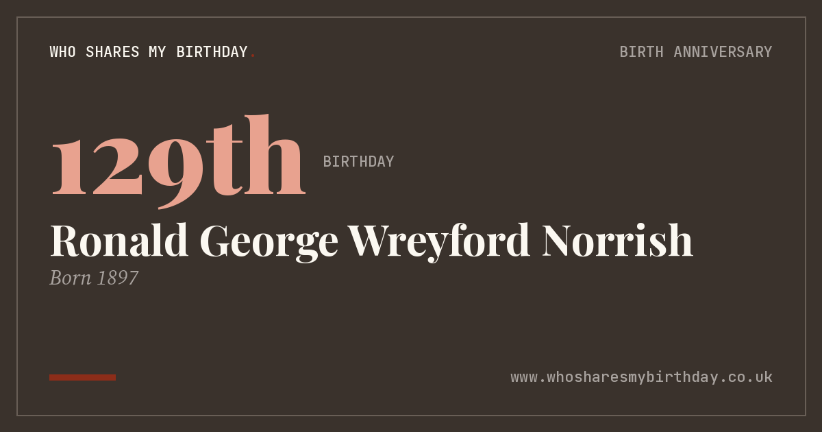 Ronald George Wreyford Norrish