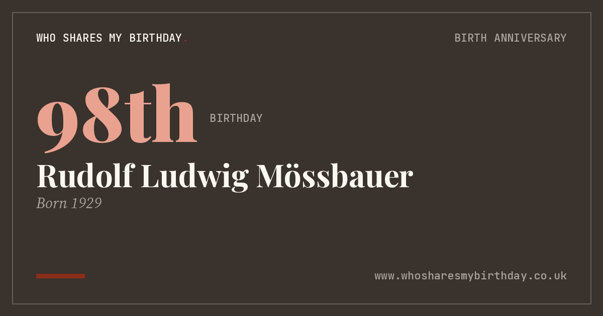 Rudolf Ludwig Mössbauer