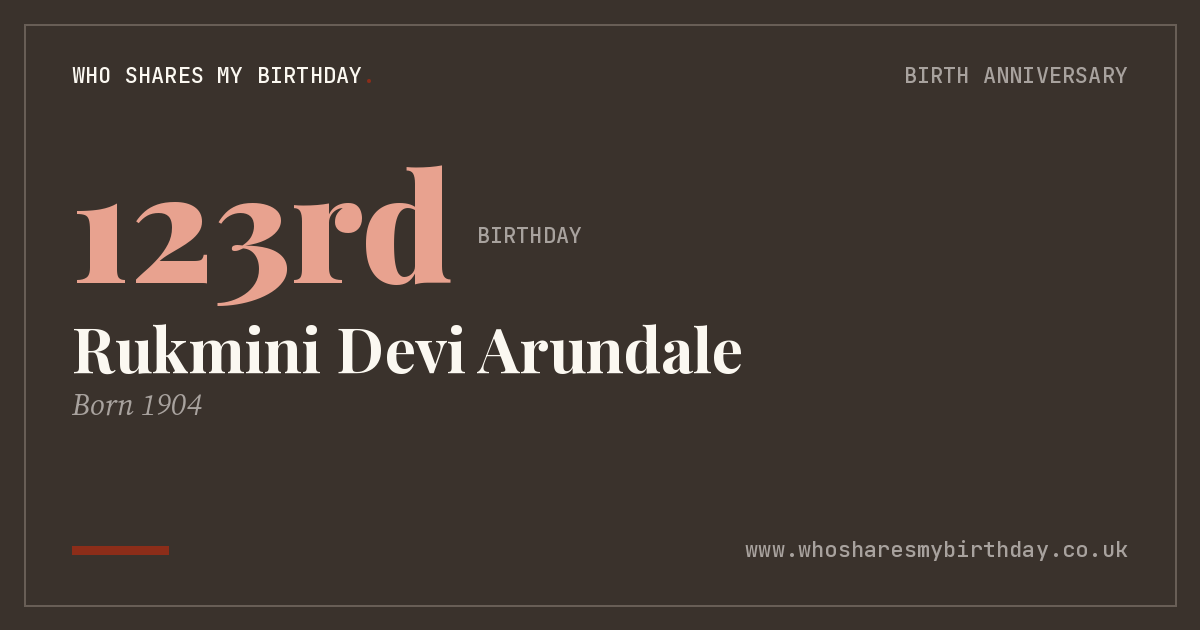 Rukmini Devi Arundale