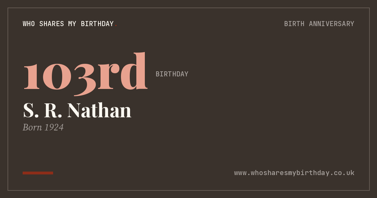 S. R. Nathan