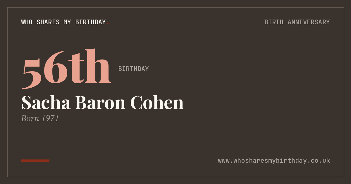 Sacha Baron Cohen