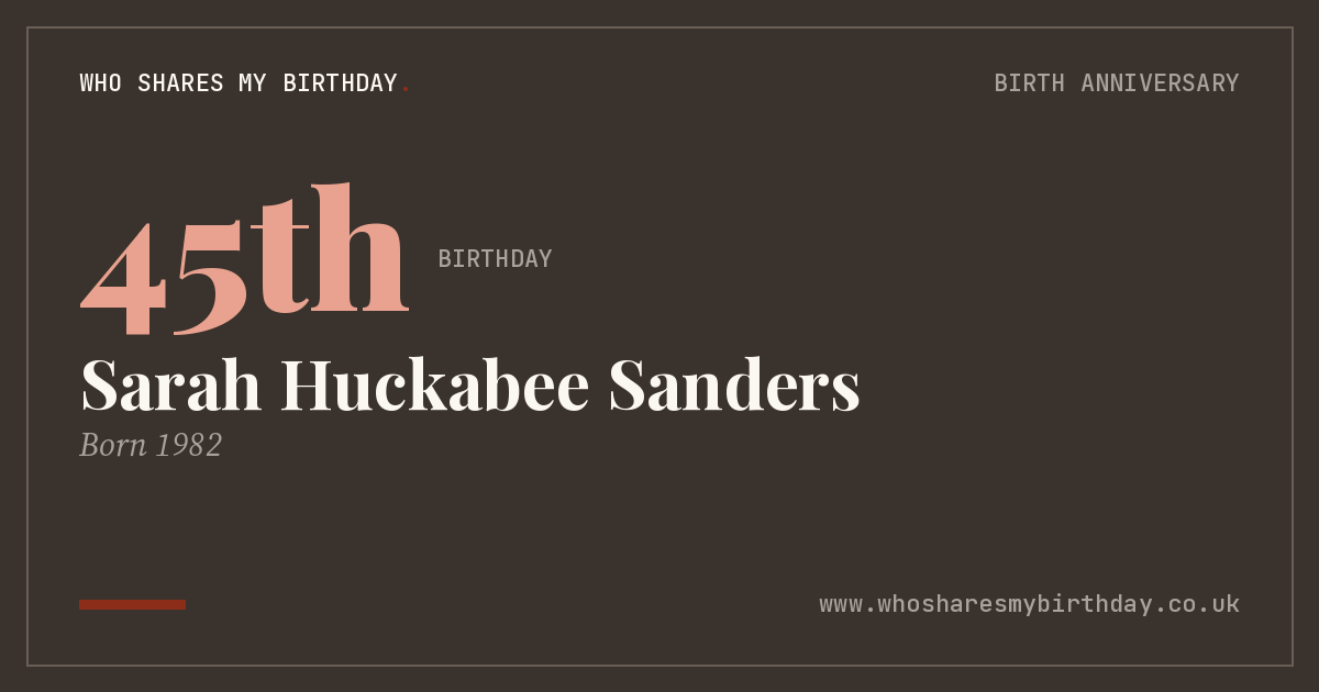 Sarah Huckabee Sanders