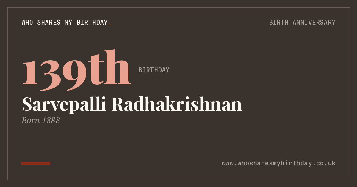 Sarvepalli Radhakrishnan