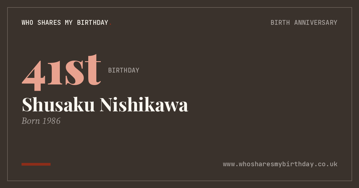 Shusaku Nishikawa