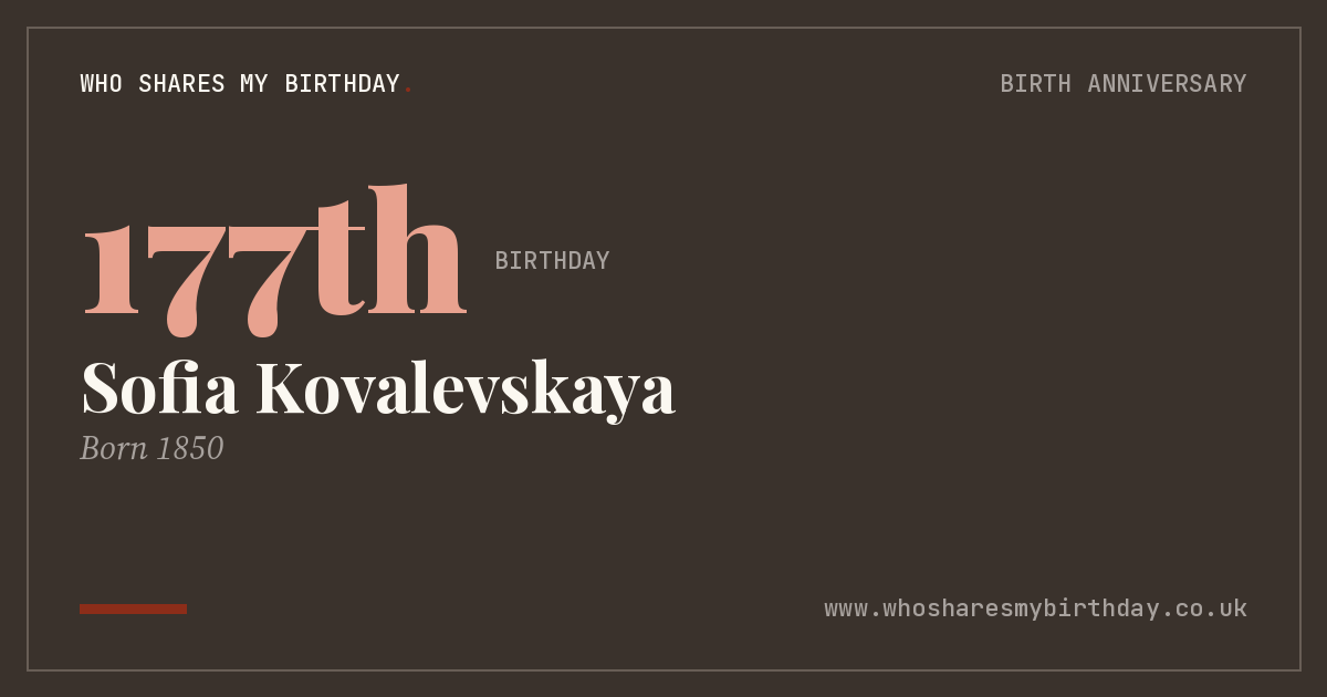 Sofia Kovalevskaya
