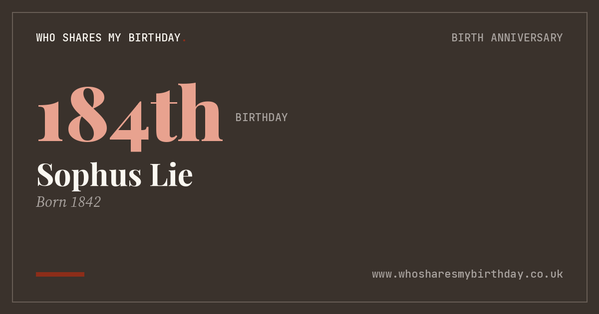 Sophus Lie