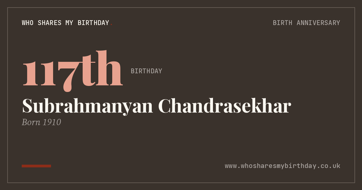 Subrahmanyan Chandrasekhar