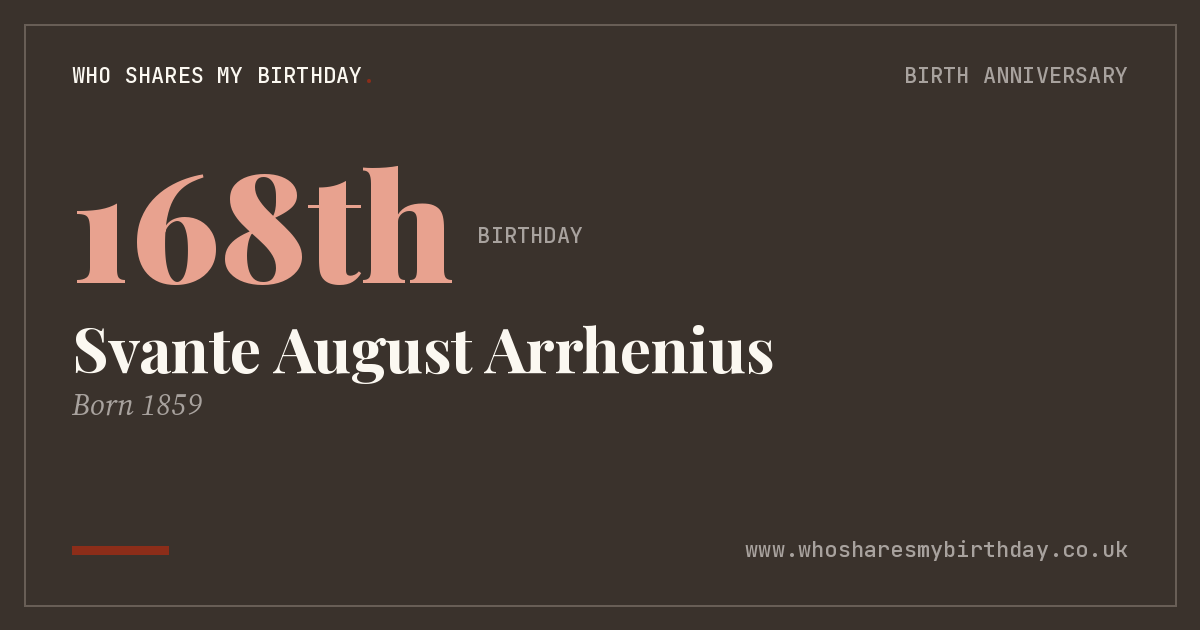 Svante August Arrhenius