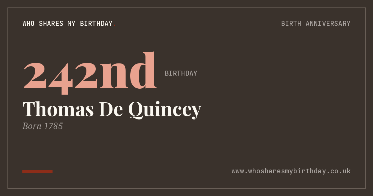 Thomas De Quincey