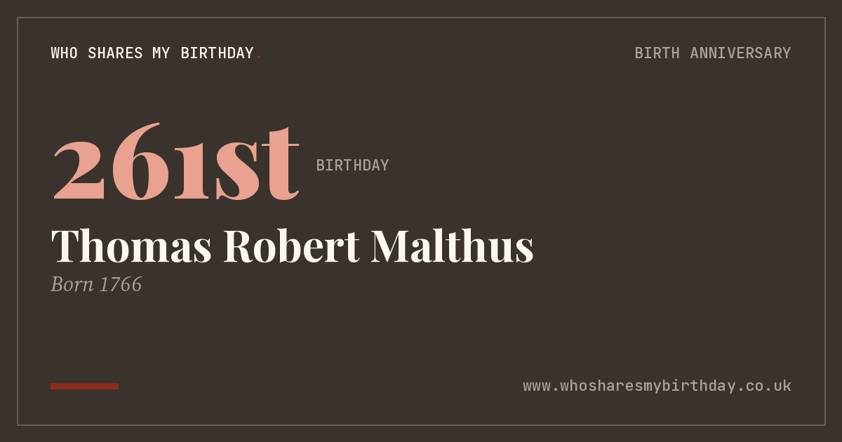 Thomas Robert Malthus