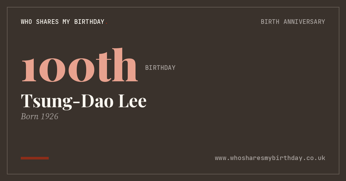Tsung-Dao Lee