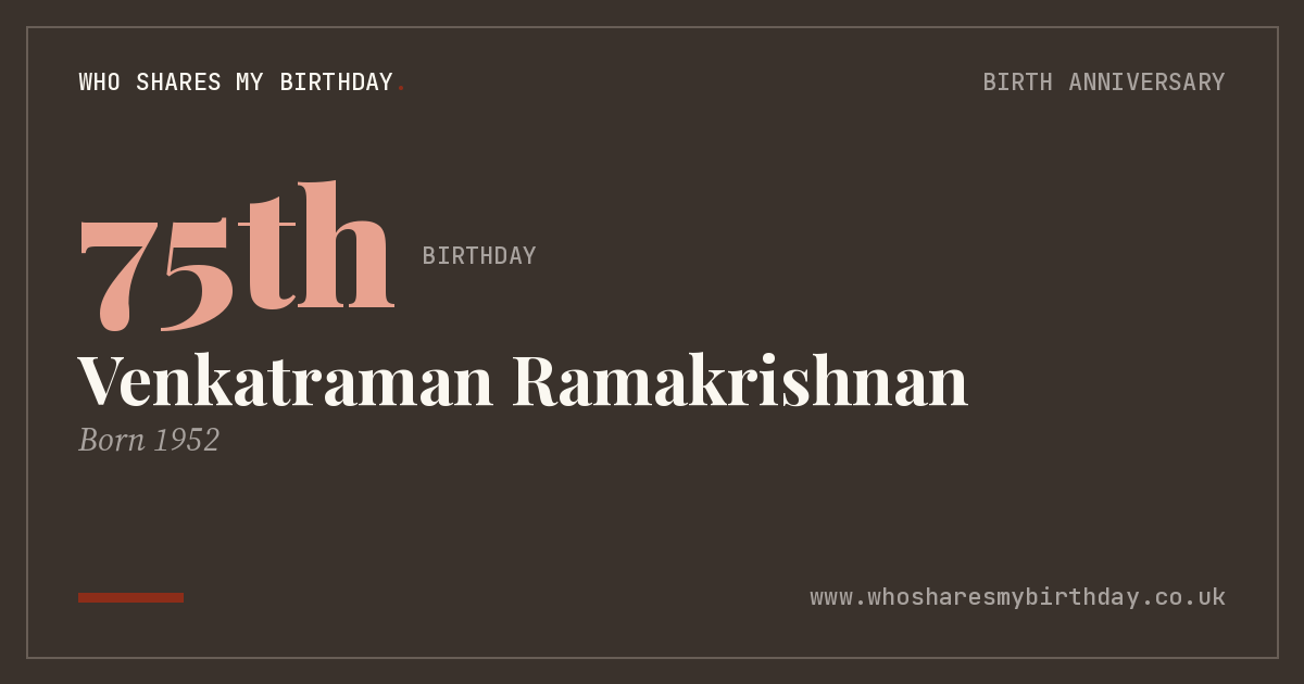 Venkatraman Ramakrishnan