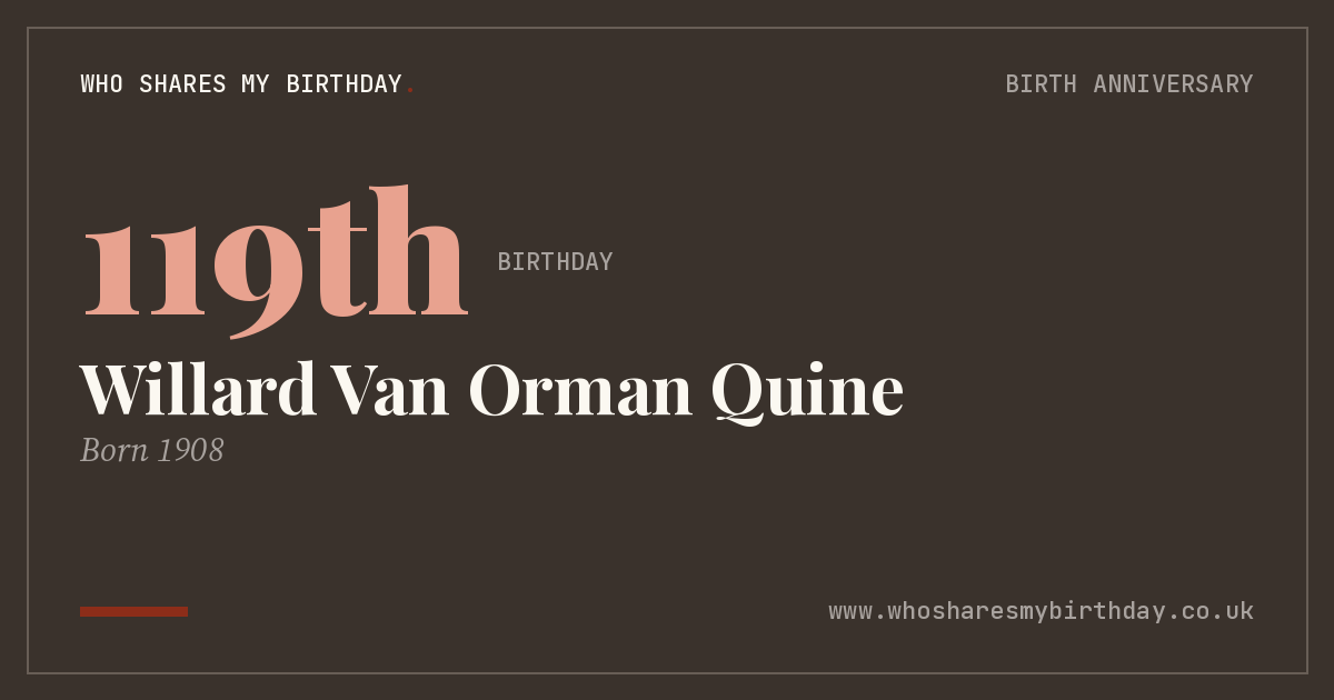 Willard Van Orman Quine