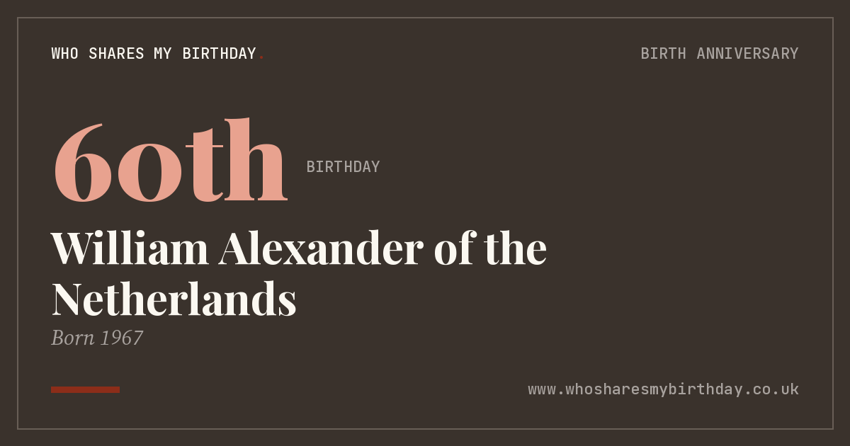 William Alexander of the Netherlands
