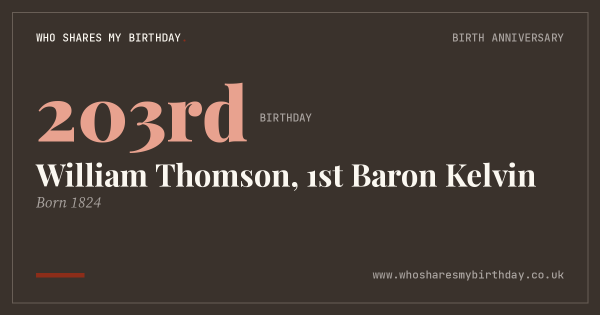 William Thomson, 1st Baron Kelvin