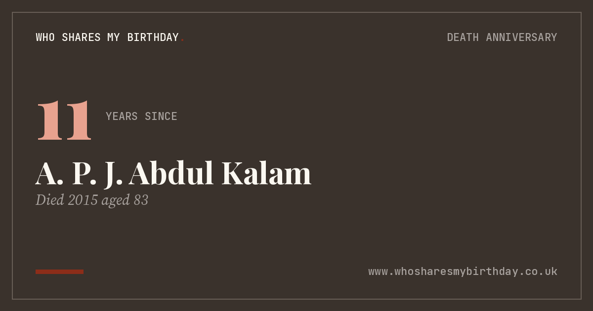 A. P. J. Abdul Kalam