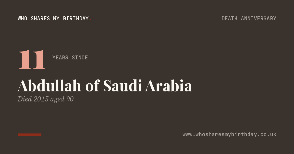 Abdullah of Saudi Arabia