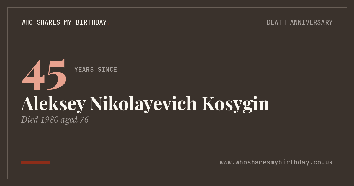 Aleksey Nikolayevich Kosygin