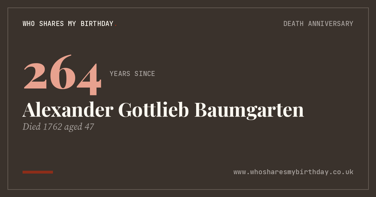 Alexander Gottlieb Baumgarten