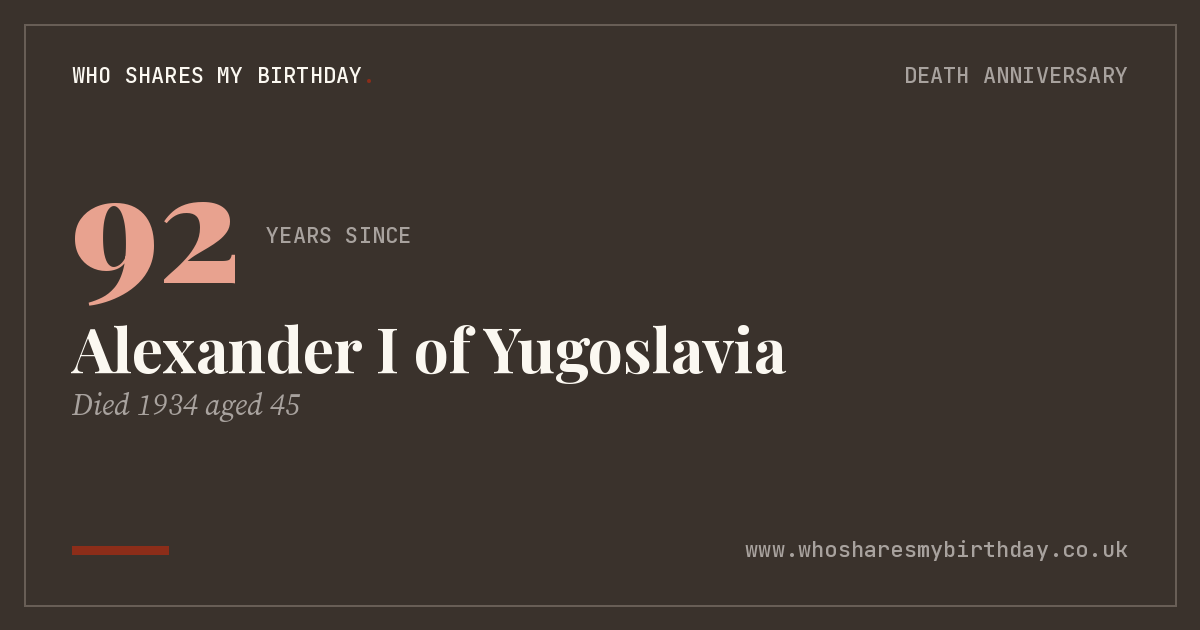 Alexander I of Yugoslavia