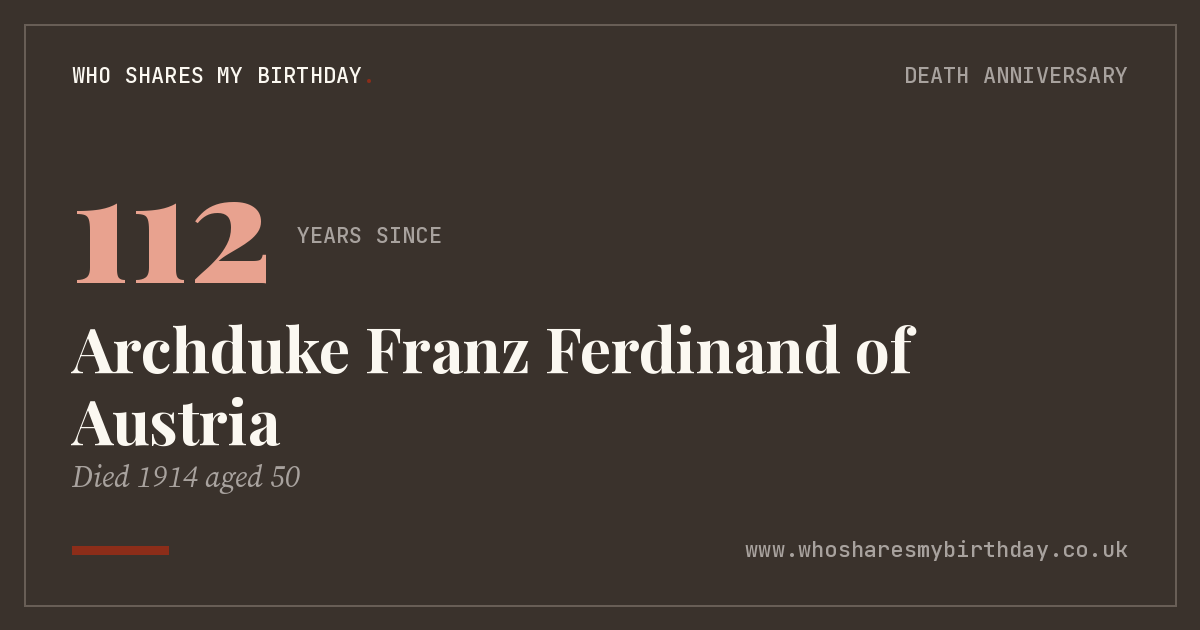 Archduke Franz Ferdinand of Austria