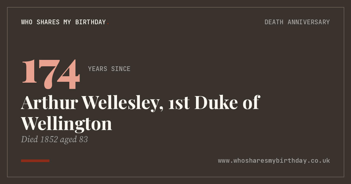 Arthur Wellesley, 1st Duke of Wellington