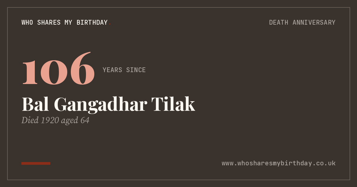 Bal Gangadhar Tilak
