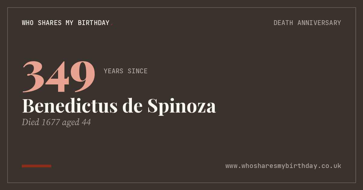 Benedictus de Spinoza