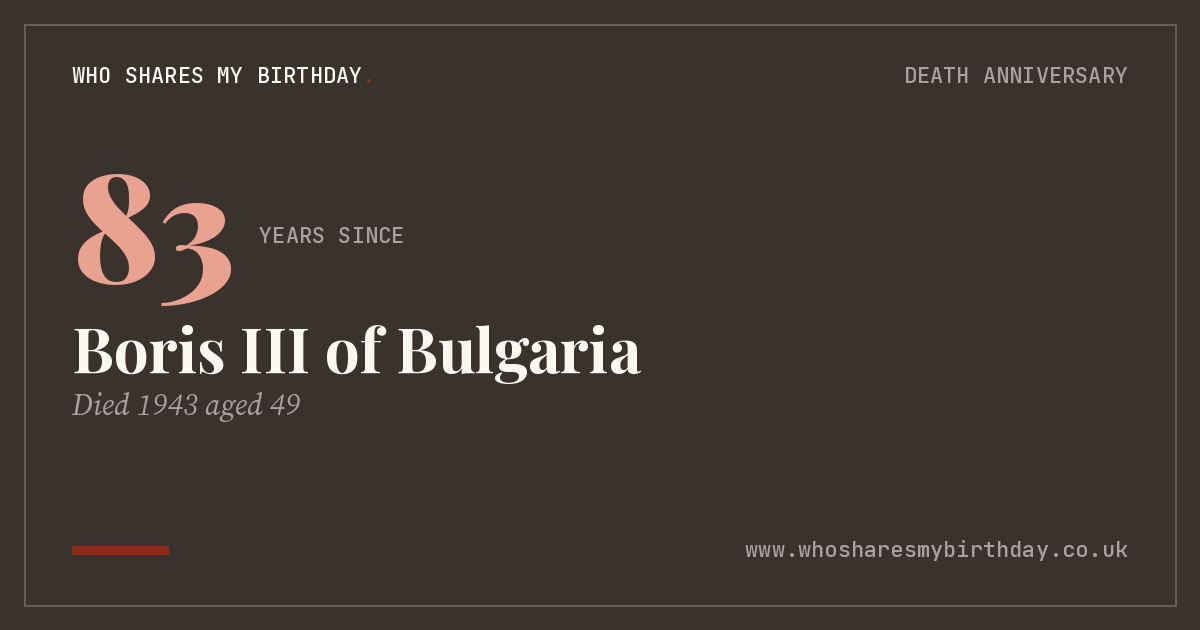 Boris III of Bulgaria
