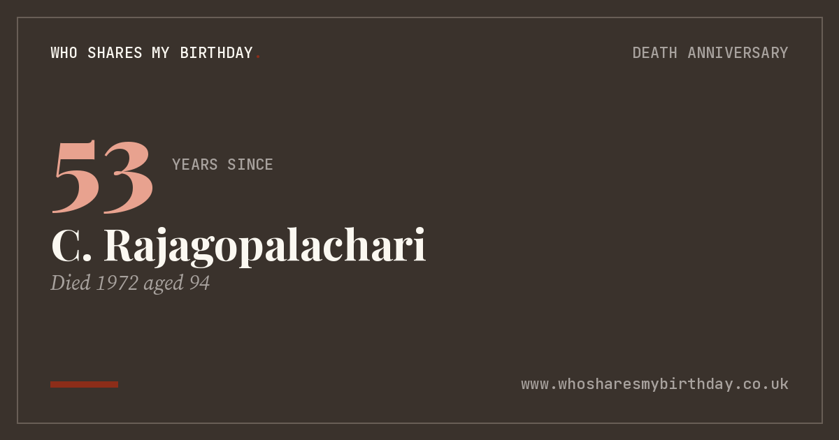 C. Rajagopalachari