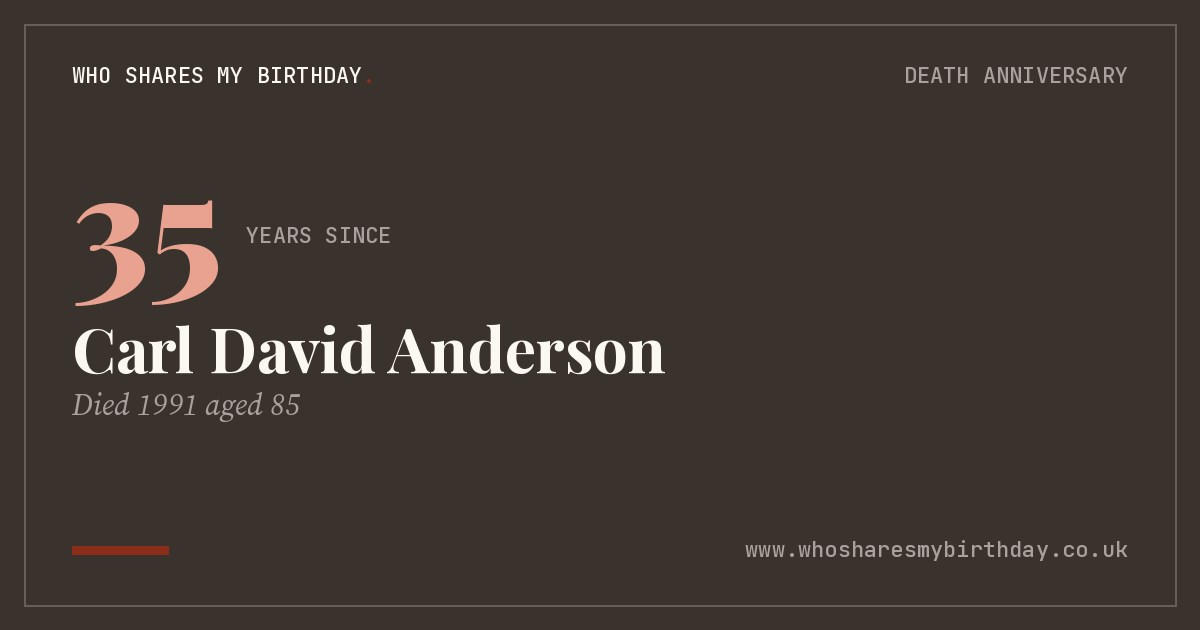 Carl David Anderson
