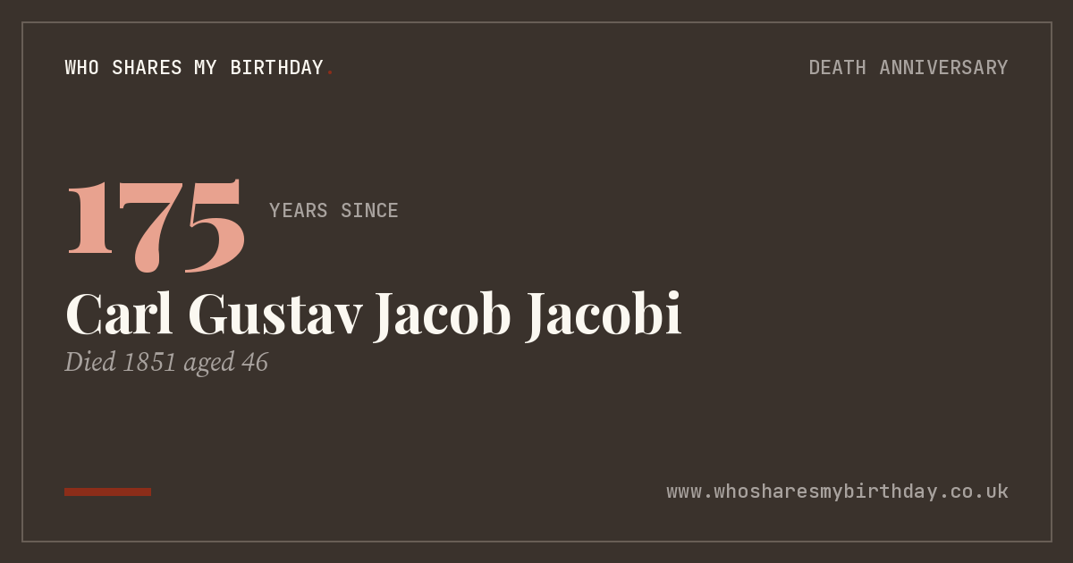 Carl Gustav Jacob Jacobi