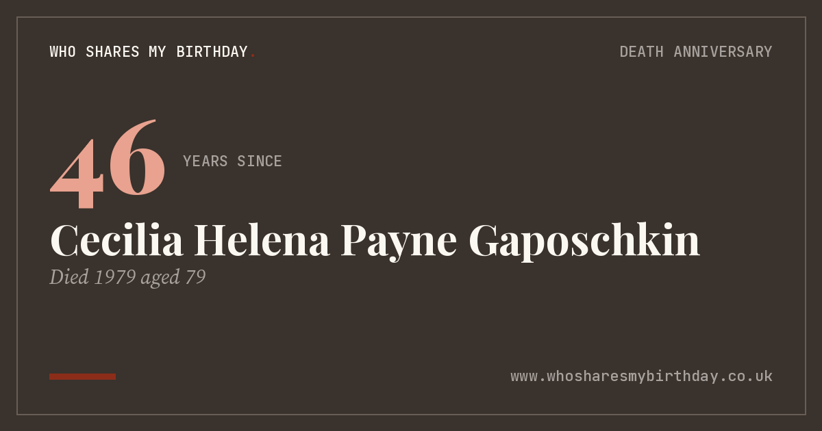 Cecilia Helena Payne Gaposchkin